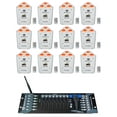 thumbnail image 1 of 12 Rockville RF WEDGE WHITE RGBWA+UV Battery Wireless DMX Up Lights+Controller, 1 of 12
