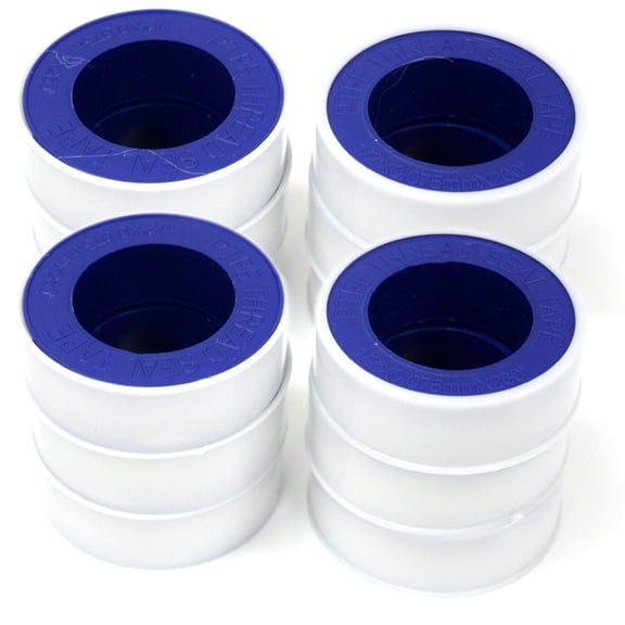 12 Roll PTFE Teflon Pipe Fitting Thread Seal Tape 1/2" x 260" for Plumbing