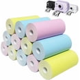 thumbnail image 1 of 12 Roll Printer Paper for Kids Instant Print Camera, HD Printing Thermal Print Paper Set Photo Printer Thermal Paper Rolls, Refill Replace Camera Printer Paper Colorful, 1 of 6
