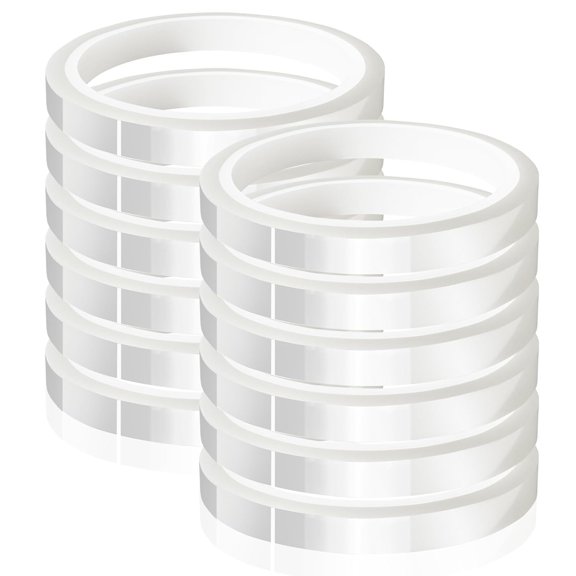 12 Rolls 10mm x33m(108ft) Clear Heat Tape,Transparent High Temperature Resistant Tape,Heat Transfer Tape for Press and Sublimation,Heat Vinyl,No Residue