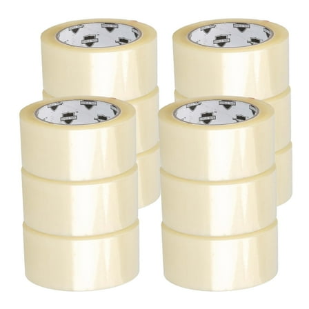 Shield Tape 12 Rolls 2 Inch x 55 Yards Clear Carton Sealing Packaging Packing Tape 1.75 Mil