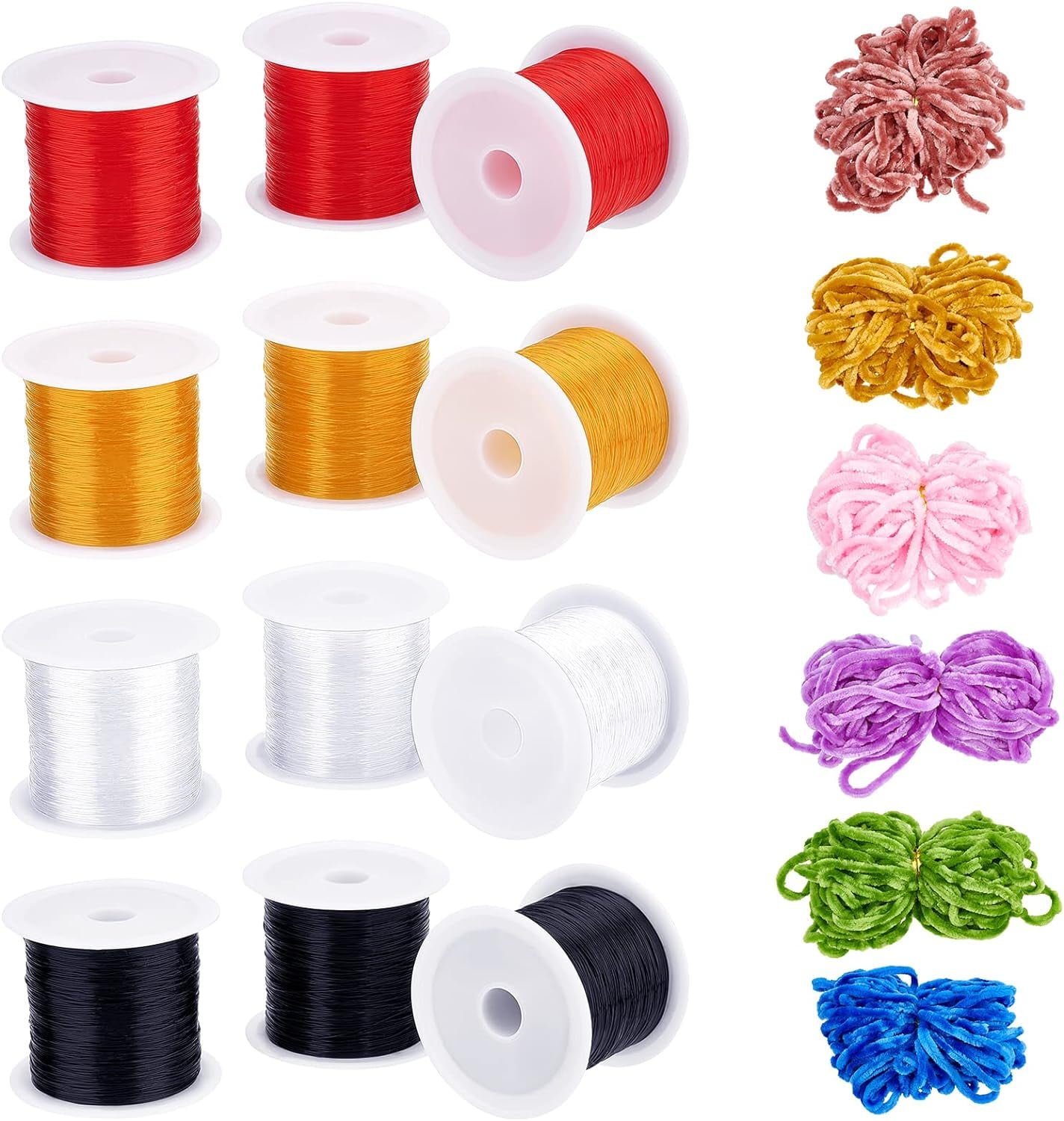 12 Rolls 4 Colors DIY Fishing Thread Nylon Wire Fly Tying Kit Fly Tying