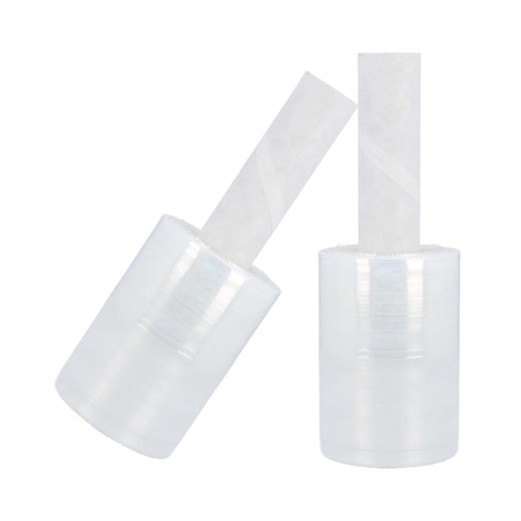 12 Rolls 5"x1000' Extended Core Clear Stretch Wrap Banding Film with Handle