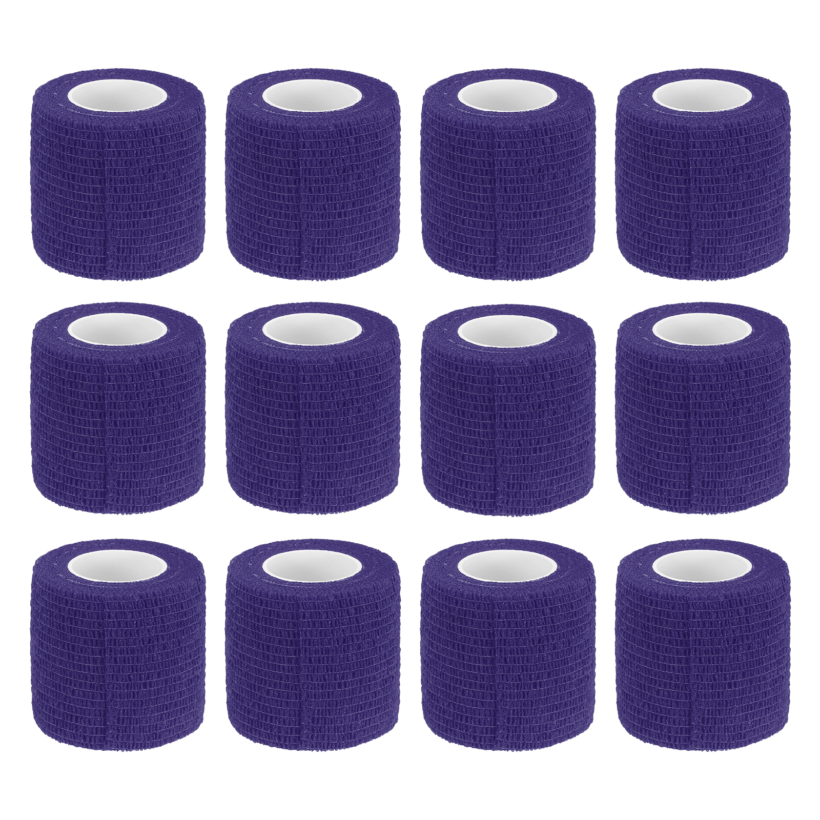 12 Rolls Adhesive Elastic Tape Elastic Bandage,2" x 5 Yards Wrap Stretch Wrist Knee Tape,Dark Purple