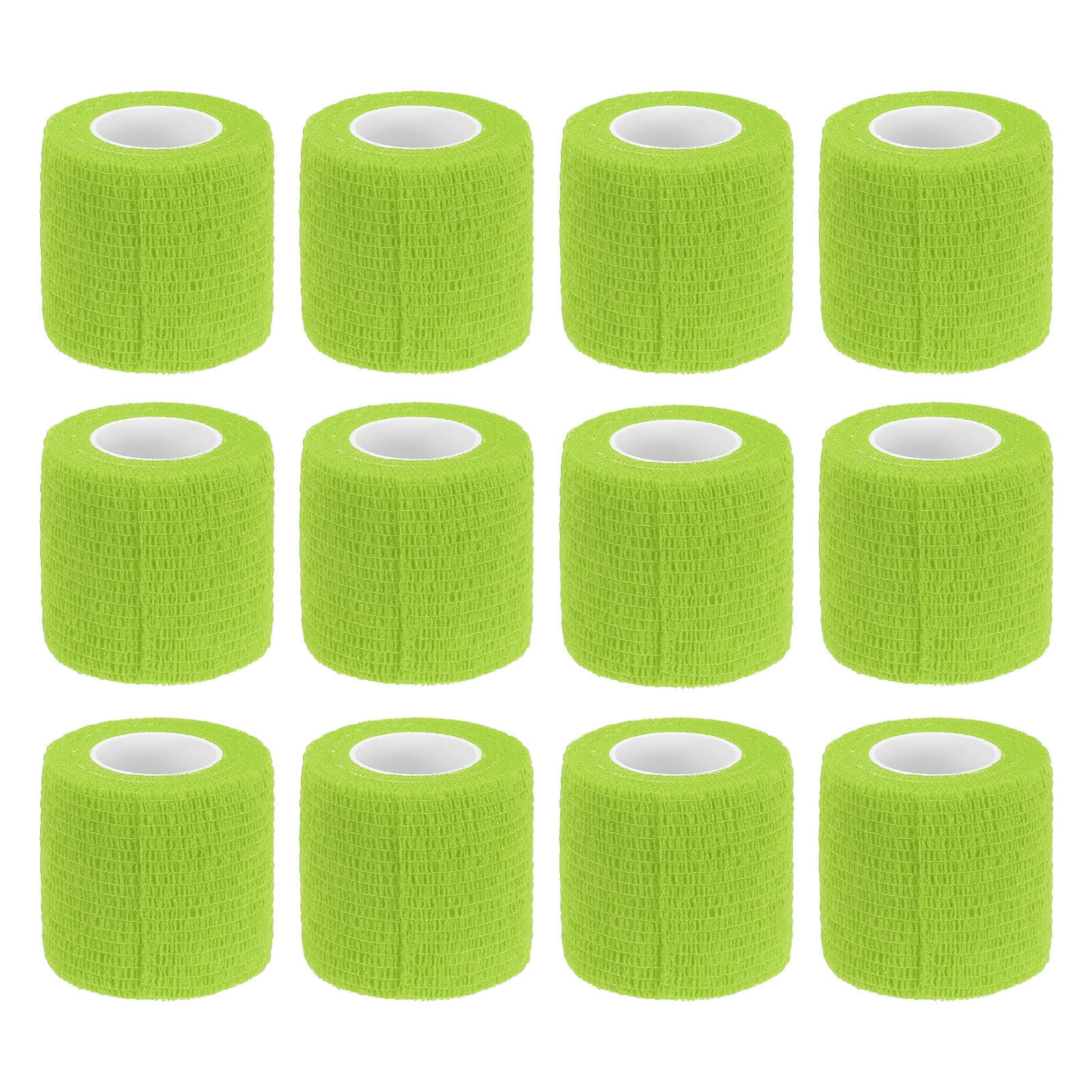 12 Rolls Adhesive Elastic Tape Elastic Bandage,2" x 5 Yards Wrap Stretch Wrist Knee Tape,Grass Green