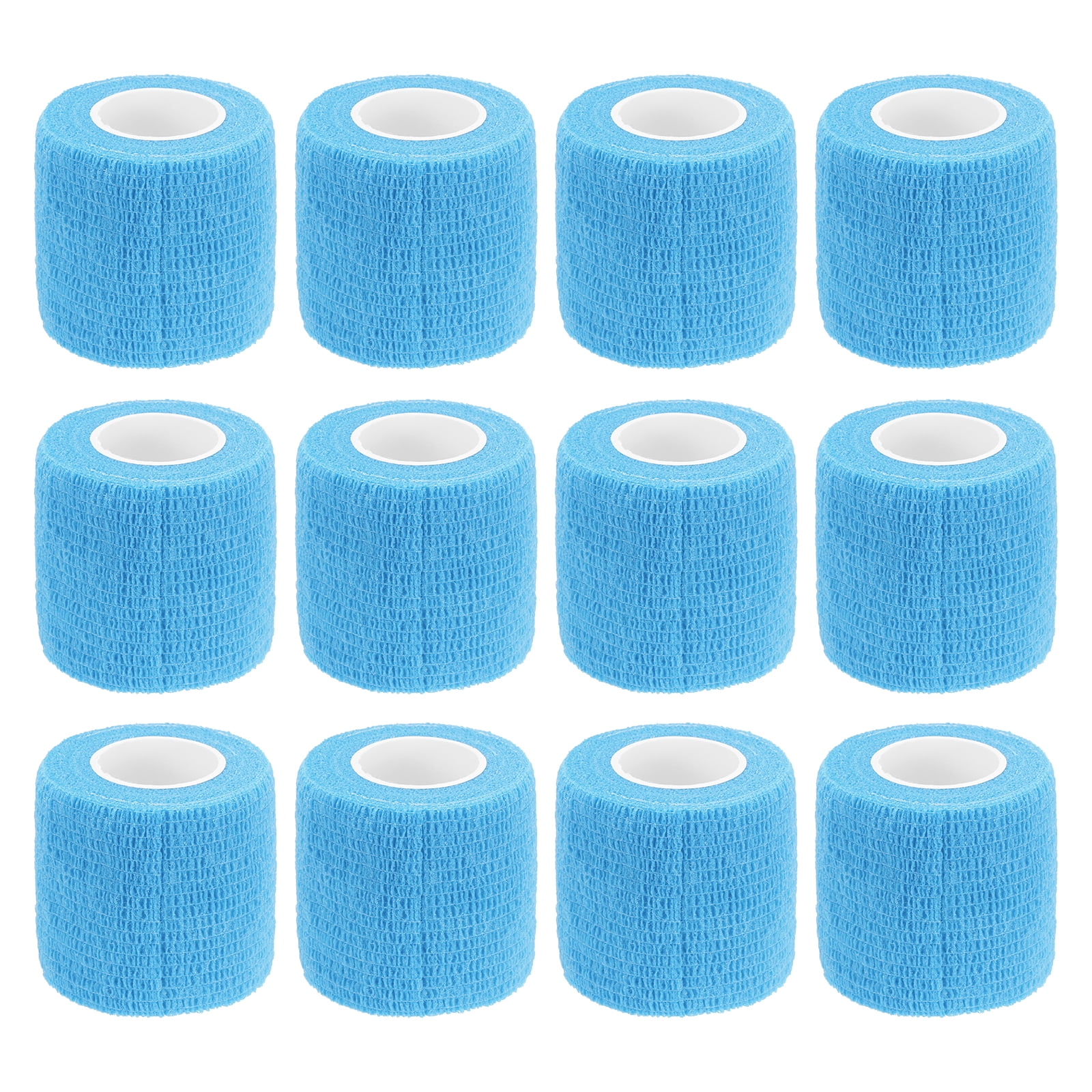 12 Rolls Adhesive Elastic Tape Elastic Bandage,2" x 5 Yards Wrap Stretch Wrist Knee Tape,Lake Blue