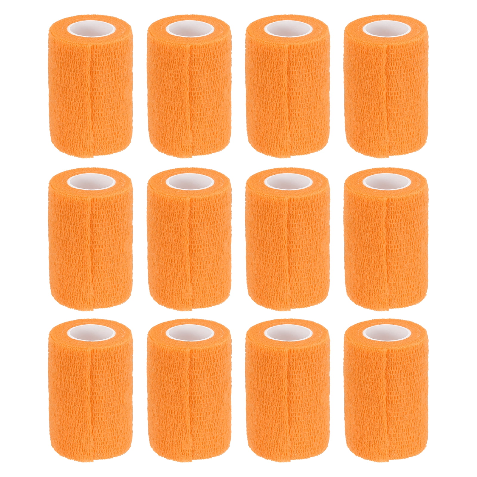 12 Rolls Adhesive Elastic Tape Elastic Bandage,3" x 5 Yards Wrap Stretch Wrist Knee Tape,Dark Orange