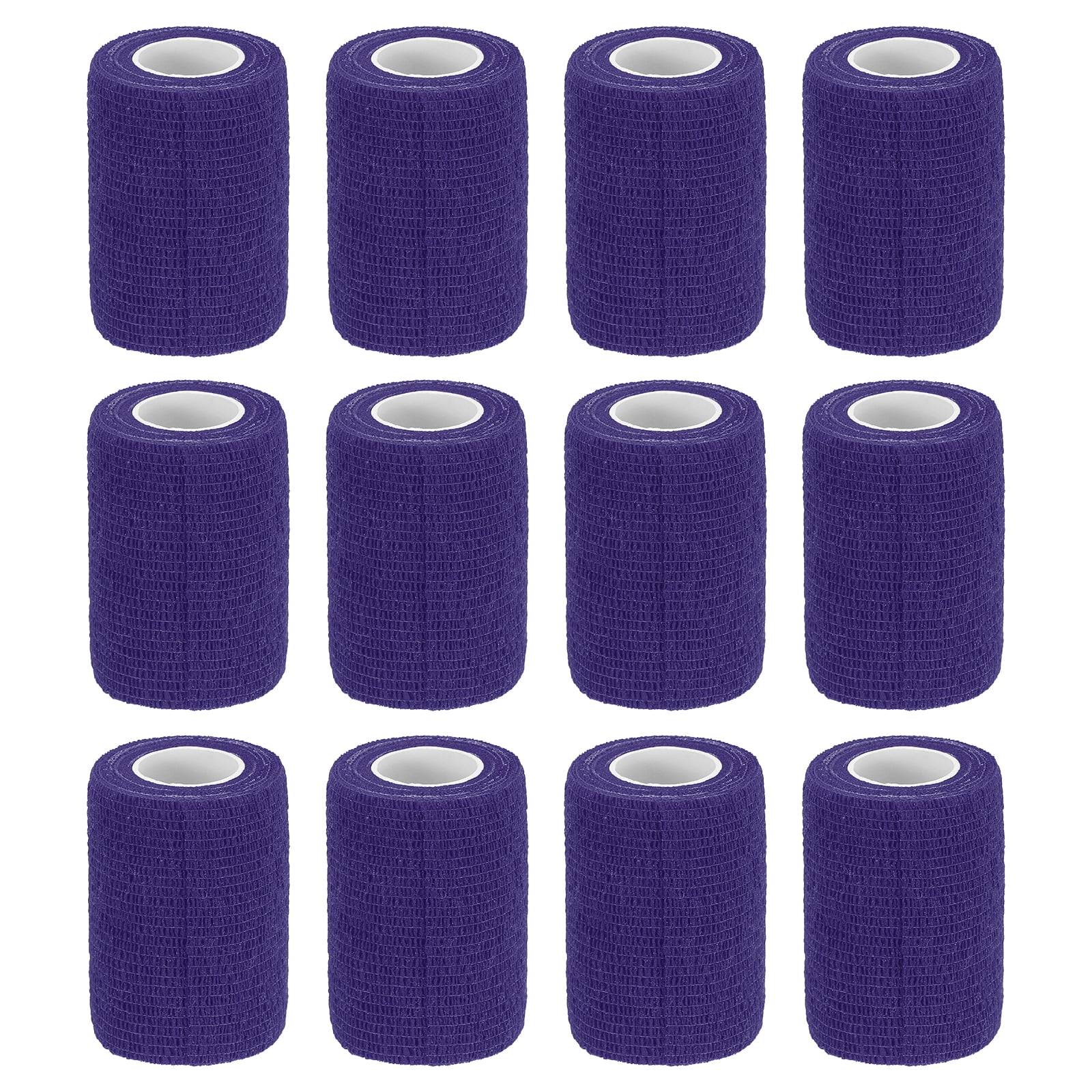 12 Rolls Adhesive Elastic Tape Elastic Bandage,3" x 5 Yards Wrap Stretch Wrist Knee Tape,Dark Purple