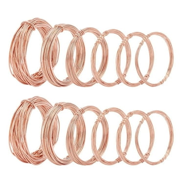 12 Rolls Assorted Dead Soft Copper Wire 18/20/22/24/26/28 Gauge Round Copper Wire for Jewelry Craft Making 16.5 Ft Per Roll