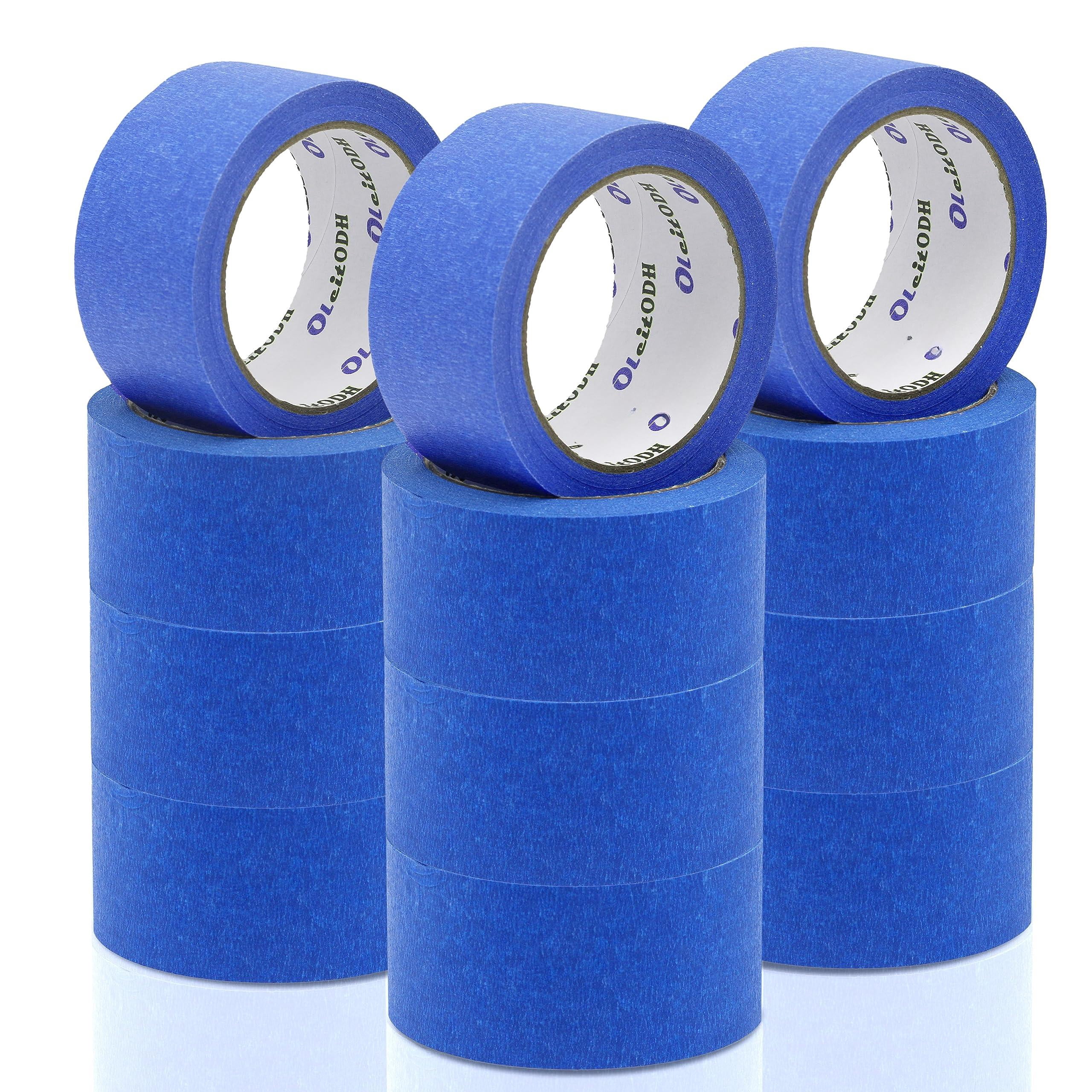 12 Rolls Blue Painters Tape Bulk 2 Inch X 660 Yards  Masking No Wall Painting Artist Trim Edge Finishing For Decoration Diy Supplies