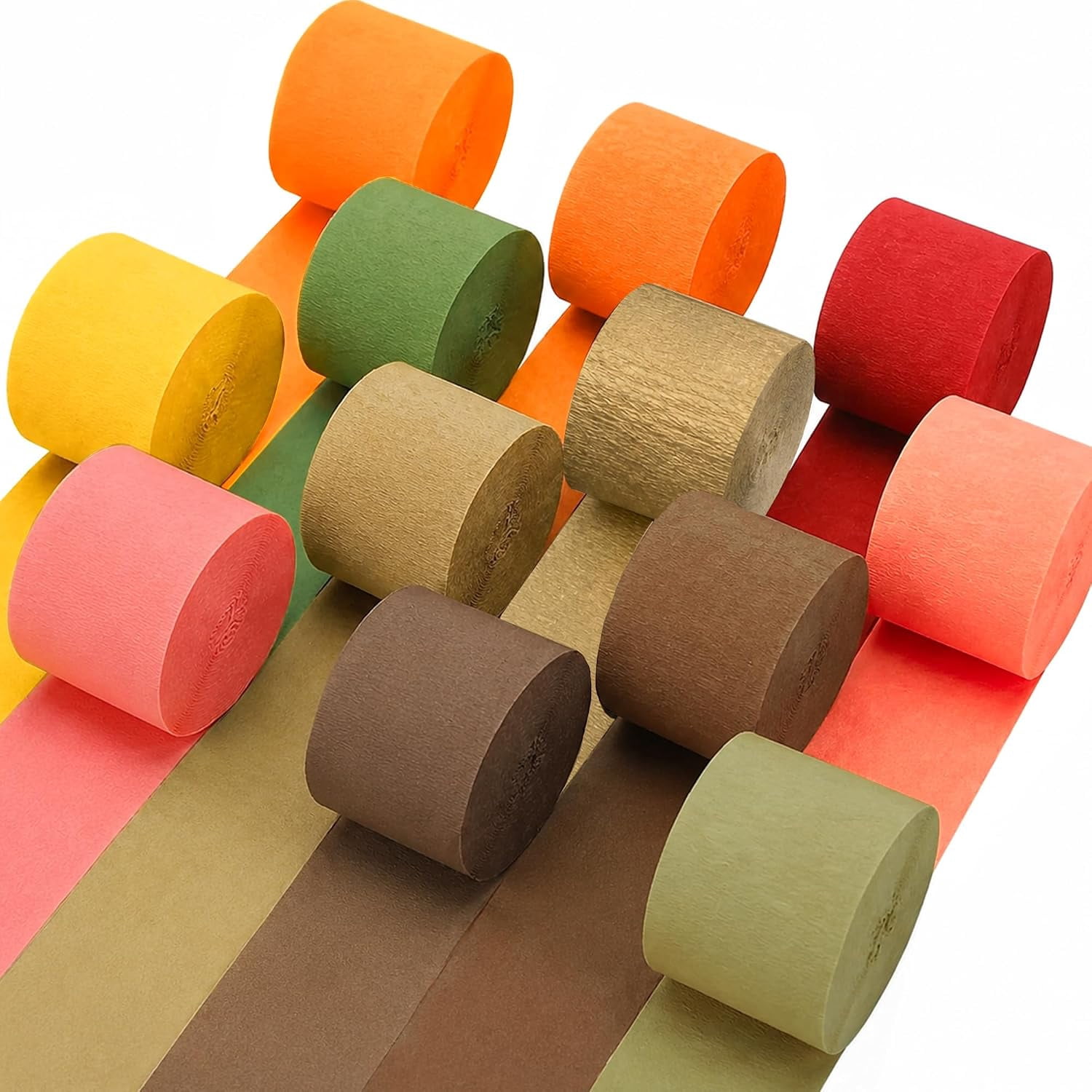 Fall Streamer Designs 12 Rolls Crepe Paper Streamers 984ft Fall Boho Wedding Party ...