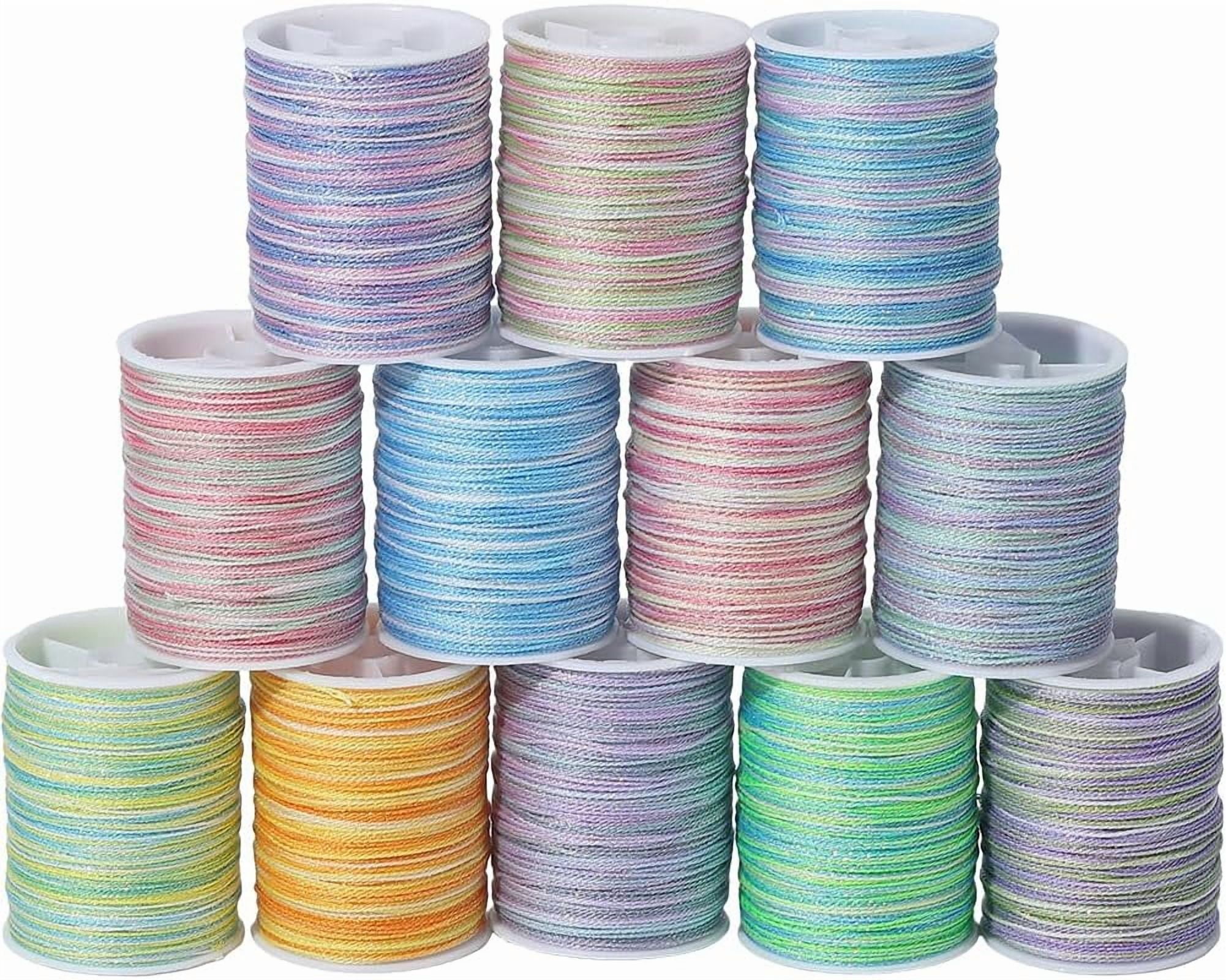 12 Rolls Polyester Sewing Thread Metallic Thread for Jewelry Making ...