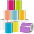 12 Rolls Printer Labels Adhesive Thermal Paper Thermal Label Stickers ...
