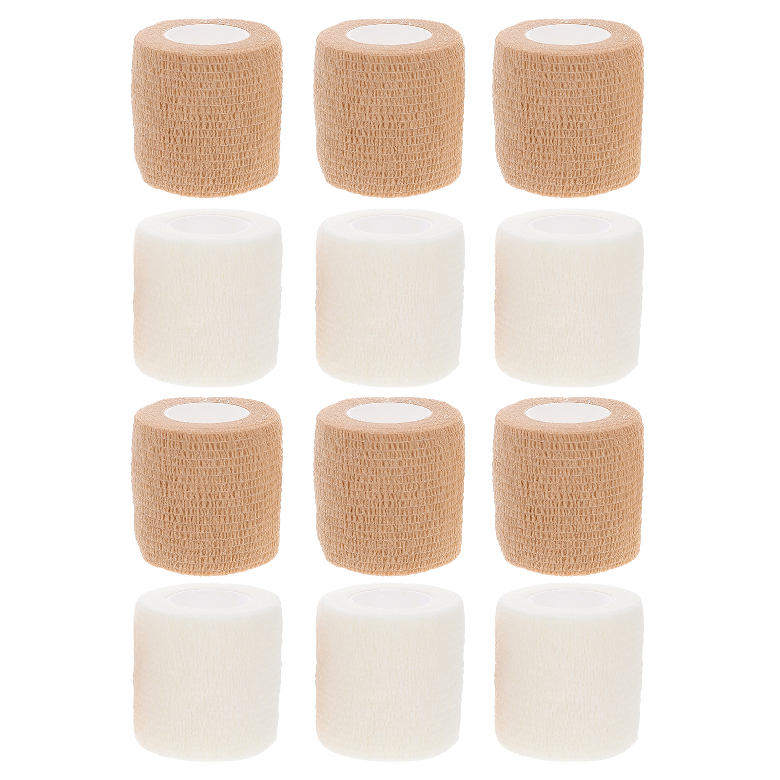 12 Rolls Self Adhesive Bandage Wrap Elastic Bandage Wrap for Sports