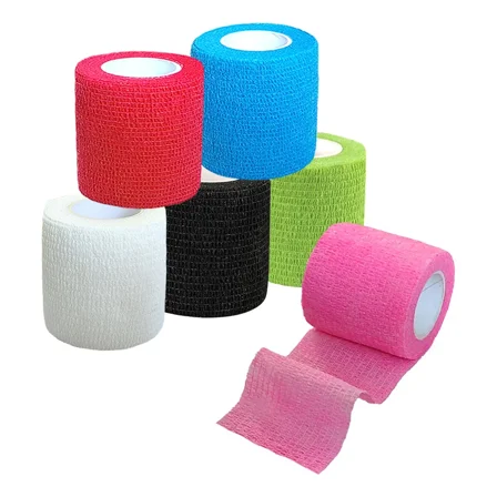 12 Rolls Self Adhesive Stretch Bandage Wrap 2 Inch x 6 Yards, Adherent Cohesive Vet Tape for First Aid, Wrist and Ankle Swelling, Animals, Pets, Sports (6 Colors)