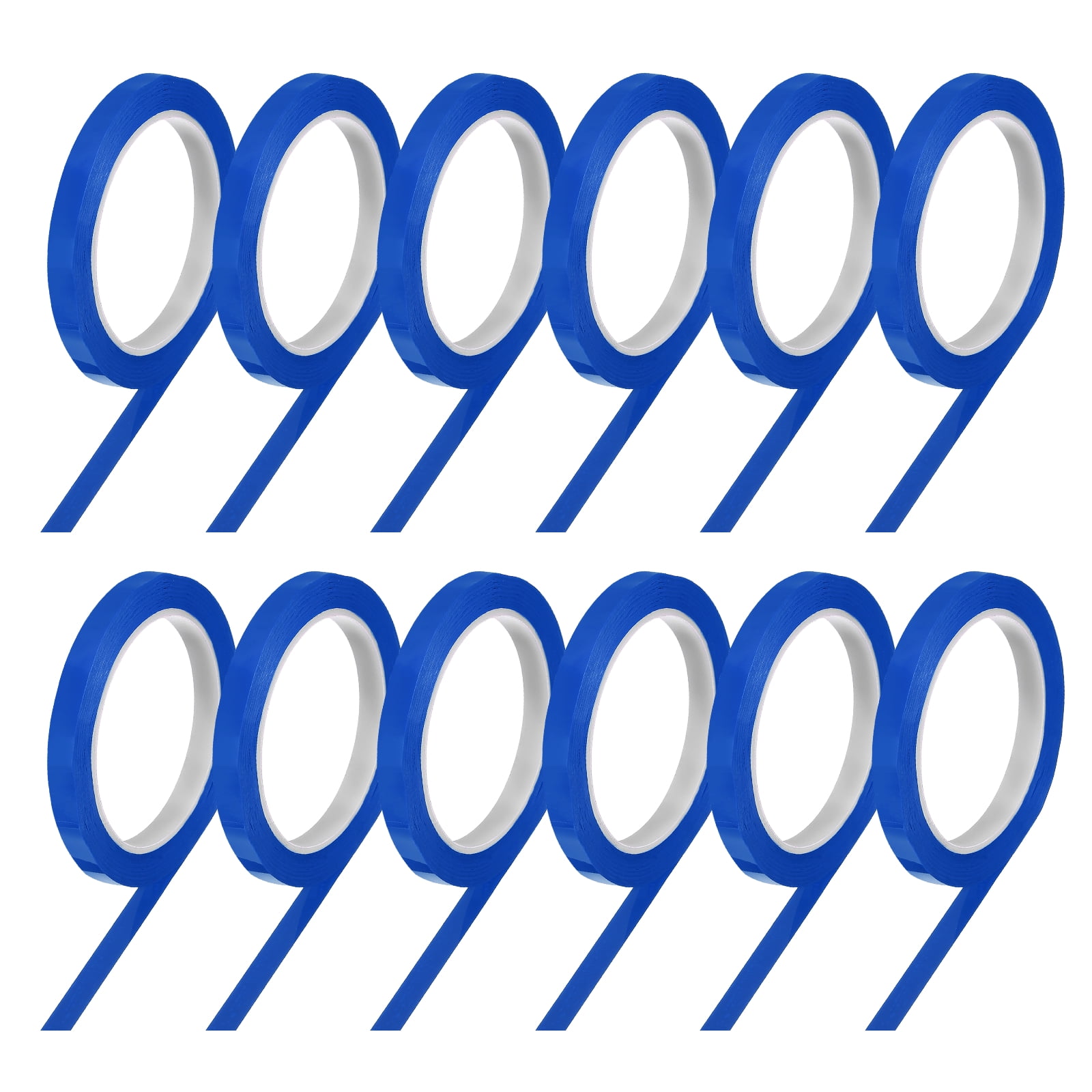 12 Rolls Tape, 0.4"x216ft Instruments Identification Tape Colored PET Adhesive for Steam Capacitors Circuit Boards Motors Electronic, Blue