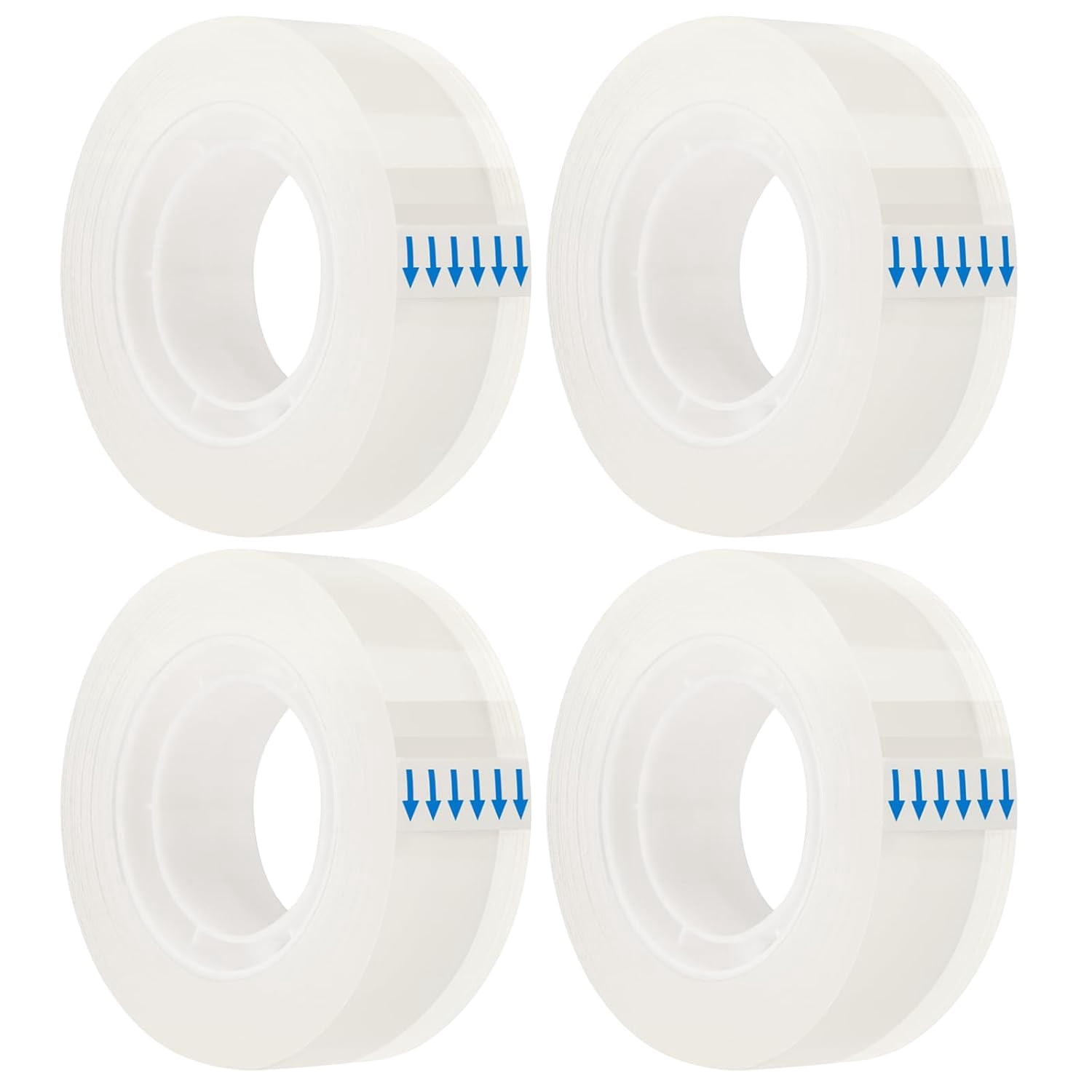 24 Pack Clear Tape With Dispensers - 0.7in X 1000in Transparent Tape Refills For Office, School, Home & Crafting