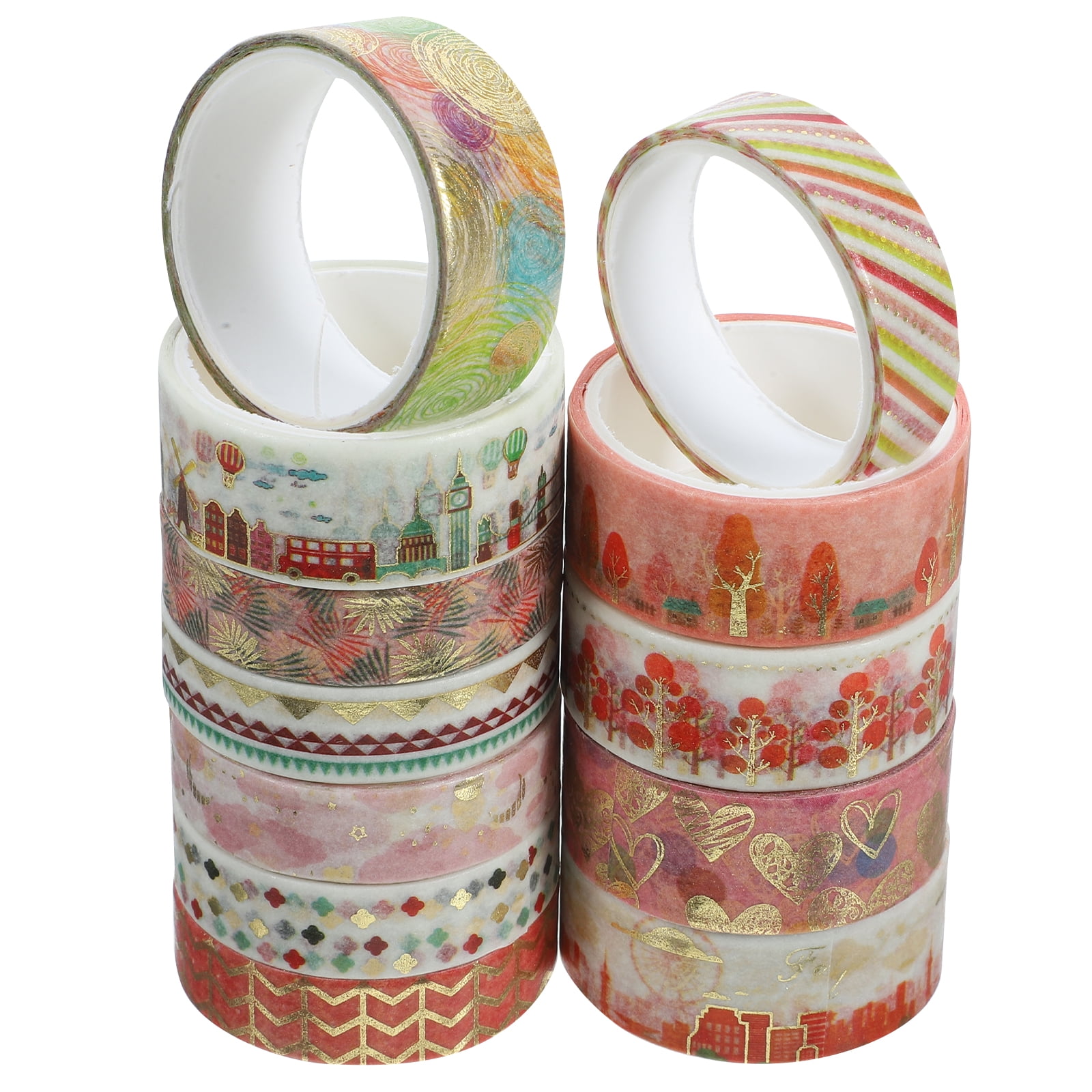 ONAPARTER 12 Rolls Washi Tape Magnetic Stickers Thin Journaling ...