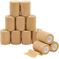 thumbnail image 1 of 12-Rolls of Tan Self Adhesive Bandage Wrap 3 Inch x 5 Yards,Breathable Cohesive Vet Tape for First Aid Kits,Sports Injuries,Wrists,Ankles,Athletics, 1 of 5