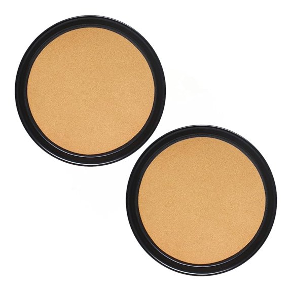 - 12 Round Anti-Slip Serving Tray with Cork Surface Black Color Set of 2- Multi-Purpose Serving Trays Food Server Food Service Trays for Restaurant Parties Breakfast Cafe Bar