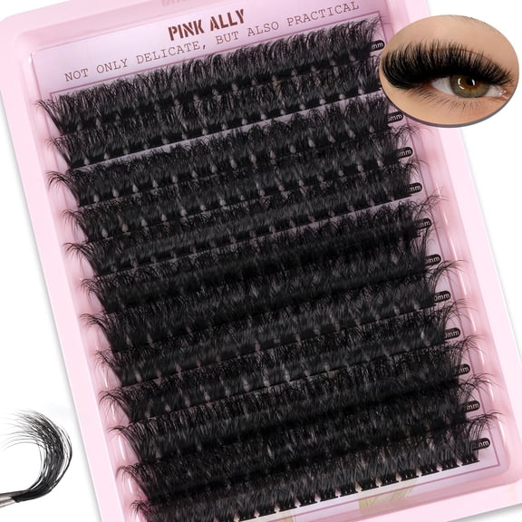 12 Rows 100D Hot Melt Cluster Lashes Natural Wispy Thick Fake Eyelashes for Beginners