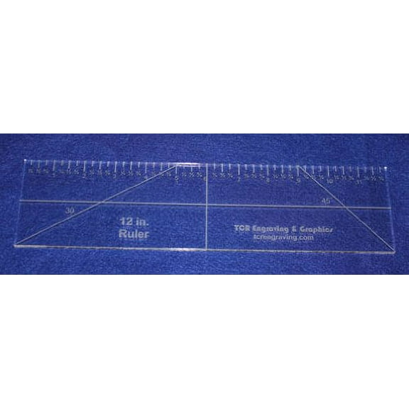 12" Ruler --Template 1/4"- Clear Acrylic - Quilting/sewing