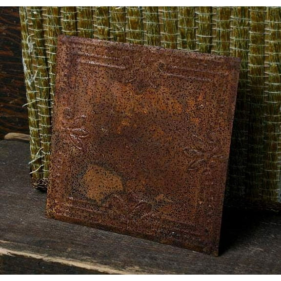 Factory Direct Craft 4" Rusty Seascape Tin Ceiling Tile 12 Pack