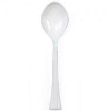 12" SERVING Plastic SPOON ECO FRIENDLY MULTIPLE COLORS White 3 count