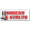 thumbnail image 1 of 12" SHOCKS AND STRUTS DECAL sticker car brake auto repair, 1 of 1