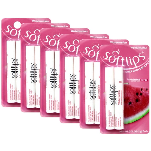 SOFTLIPS WATERMELON SPF 20 (0.07oz) (Pack of 6)