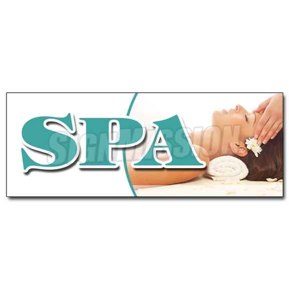 12" SPA DECAL sticker deep tissue swedish aromatherapy facial reflexology