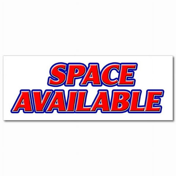 12" SPACE AVAILABLE DECAL sticker retail warehouse storage units commercial