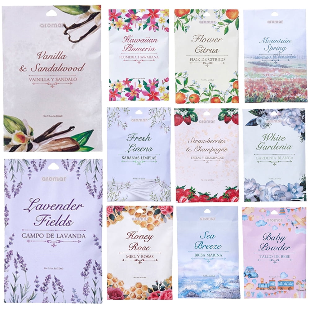 12 Scented Fragrance Sachet Pouch Air Freshener Wardrobe Home Drawer ...