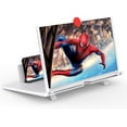 thumbnail image 1 of 12" Screen Magnifier,3D HD Mobile Phone Magnifier Projector Screen Enlarger for Movies, Videos, and Gaming,Foldable Cell Phone Stand with Screen Amplifier,Supports All Smartphones ( 12inch), 1 of 7