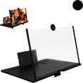 thumbnail image 1 of 12" Screen Magnifier for Cell Phone, 3D HD Magnifier Projector Screen Enlarger for Movies, Foldable Design with Screen Amplifier, Supports All Smartphones White 12 in, 1 of 5