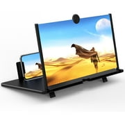 12" Screen Magnifier for Cell Phone   3D HD Magnifing Screen Enlarger Projector for Movies Videos and Gaming   Foldable Phone Stand Holder with Screen Amplifier Compatible with All Smartphones