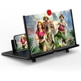 thumbnail image 1 of 12" Screen Magnifier for Cell Phone,3D Magnifying Projector Screen Enlarger Expander for Movies, Videos, and Gaming, Foldable Phone Stand with Screen Amplifier, Compatible with All Smartphones, 1 of 10
