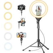 12'' Selfie Ring Light with 62’’ Tripod Stand for Video Recording, Live Streaming(YouTube, Instagram, TIK Tok), Compatible with Phones, Cameras and Webcams