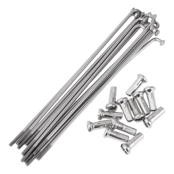 Unique Bargains 12 Set 14G Bicycle Spokes Bike Wheel Spokes 304 Stainless Steel Silver Tone-110mm