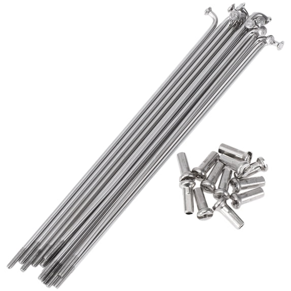 Unique Bargains 12 Set 14G Bicycle Spokes 14G Bike Wheel Spoke 304 Stainless Steel Silver Tone-121mm