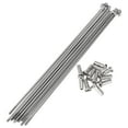 thumbnail image 1 of Unique Bargains 12 Set 14G Bicycle Spokes 14G Bike Wheel Spoke 304 Stainless Steel Silver Tone-141mm, 1 of 7