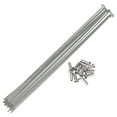 thumbnail image 1 of Unique Bargains 12 Set 14G Bicycle Spokes 14G Bike Wheel Spoke 304 Stainless Steel Silver Tone-269mm, 1 of 7