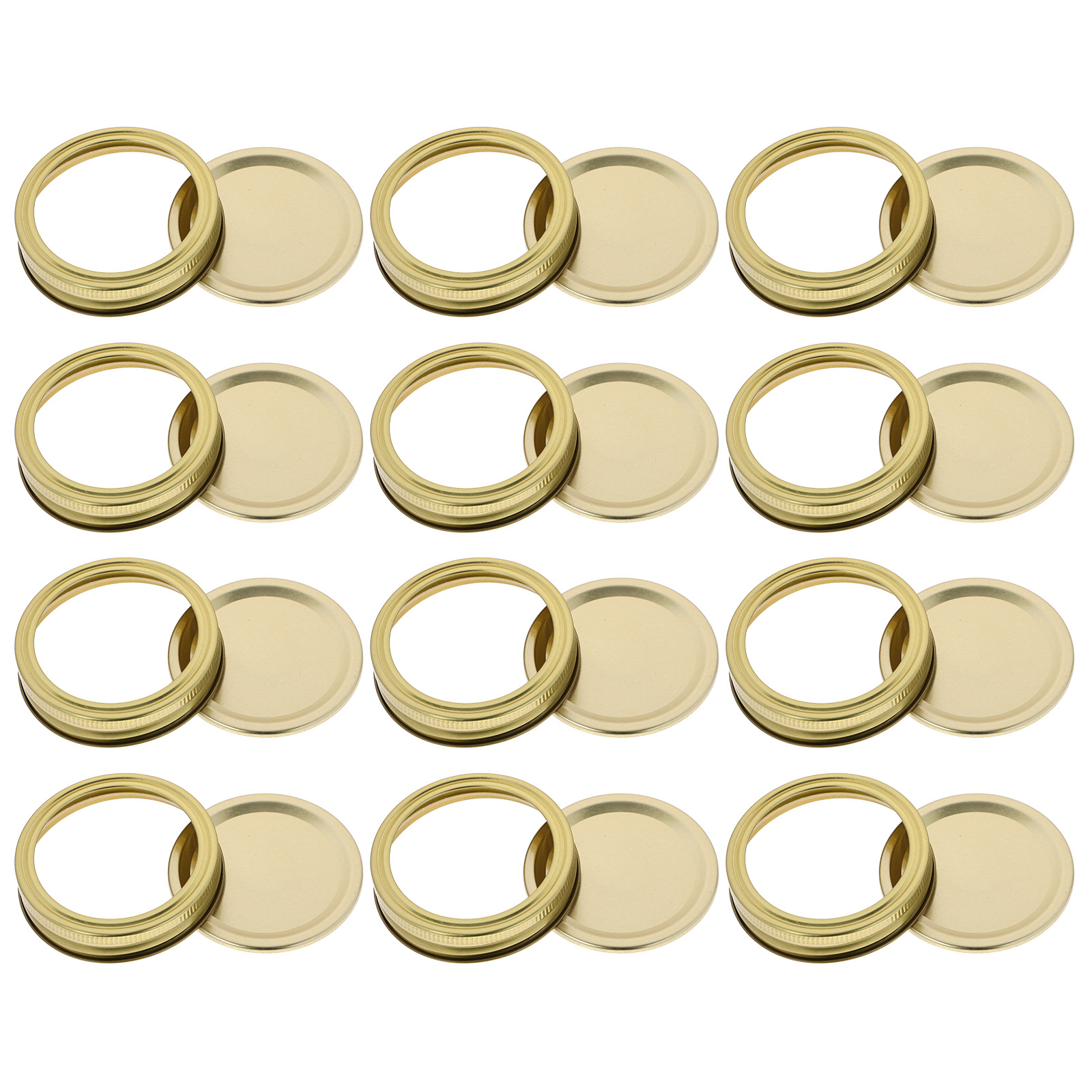 12 Set 70 Gold Rings Spherical Jar Lids Reusable Canning Lids Reusable