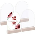 thumbnail image 1 of 12 Set Acrylic Table Place Cards with Wood Base Arch 100x20x151mm, 1 of 8