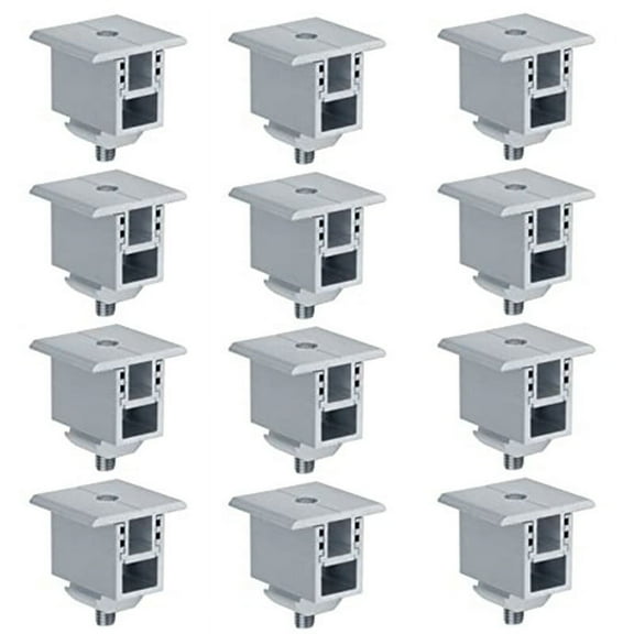 12 Set Solar Panel Mounting Clamp, PV Panel Bracket Roof Mount Clamp for Securing 30mm-50mm Thick Solar Panels to Rails,12 x Solar Panel Mounting Module Clamps,Silver