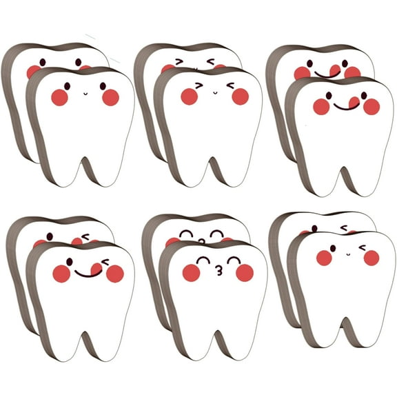 12 Set Tooth-Shaped Sticky Notes 2.36 x 3.07 inch Tooth Notepad for Dentists Teeth-Themed Memo Pads Sticky Funny Office Decor