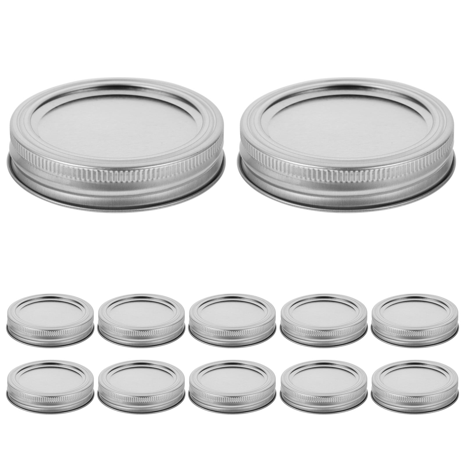 12 Set of Wide Mouth Canning Lids with Rings Mason Jar Lids Set Mason Jar Airtight Lids