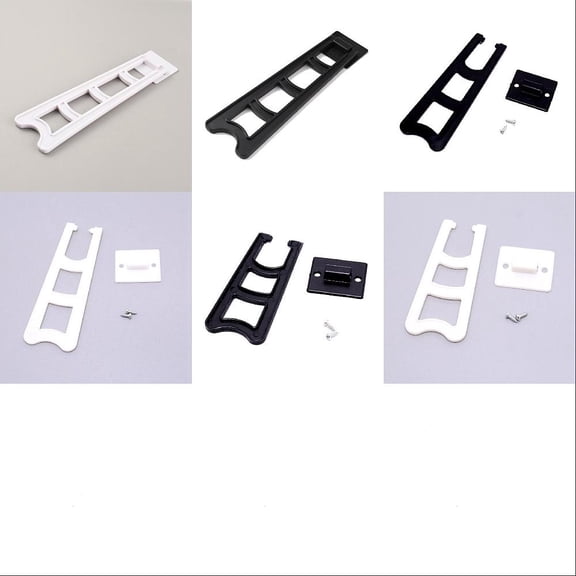 12 Sets 6 Style Plastic Resin Photo Frame Bracket Devetail Display Photo Holder with Iron Screw Ladder Shape Mixed Color