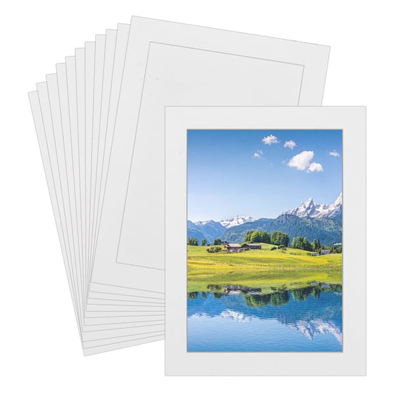 12 Sets A4 Paper Frames for Drawing White Paper Photo Frames Cardboard Picture Frame with Film A4 Cardboard Photo Frame