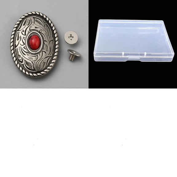 12 Sets Alloy Decorative Rivets with Turquoise Red 35x25x8mm Hole: 3mm